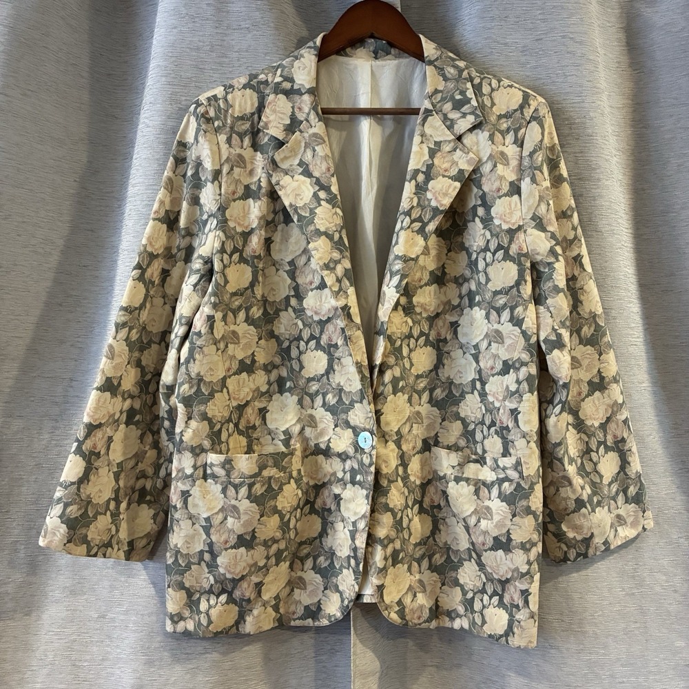 90s Y2K Floral Blazer‎ Women's Easter Church